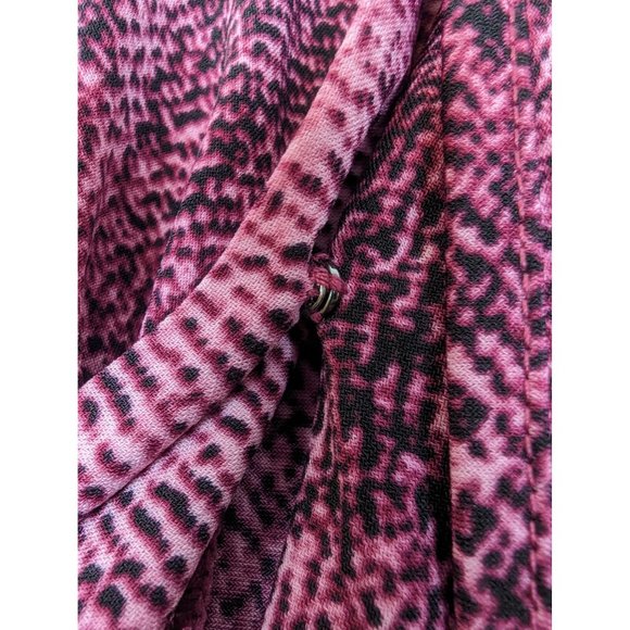 Kenneth Cole Vibrant Pink Wrap Blouse Size‎ Large - Picture 3 of 7
